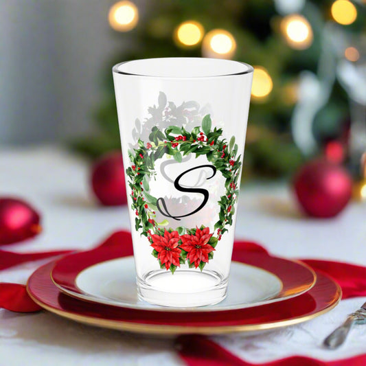 Christmas Wreath Glass "S"