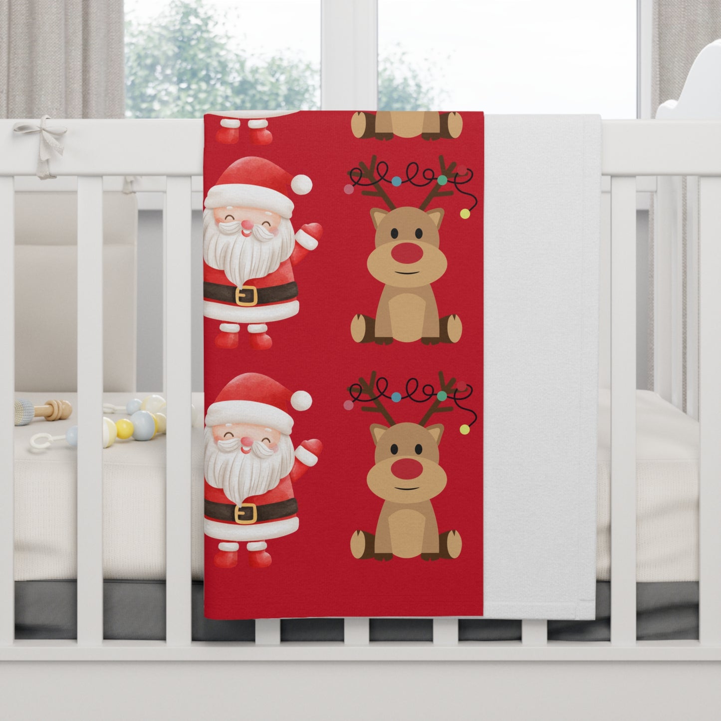 Santa & Rudolph Baby Blanket