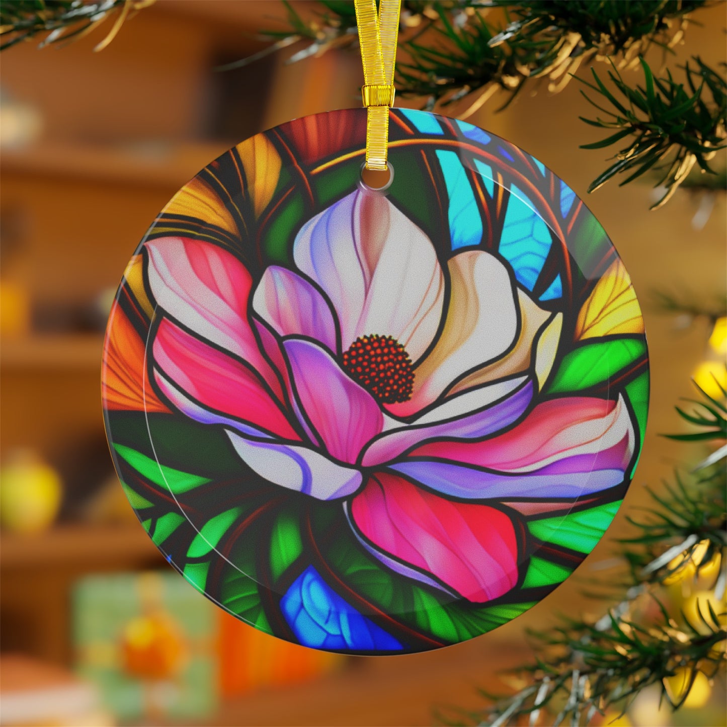 Be A Magnolia Glass Ornaments