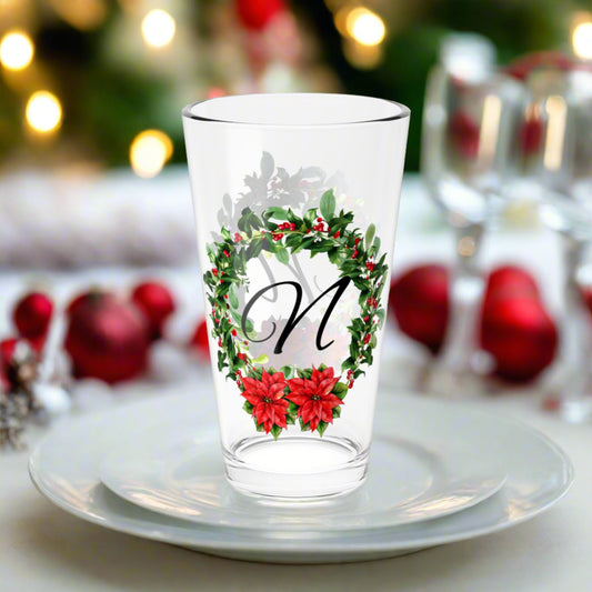 Christmas Wreath Glass "N"