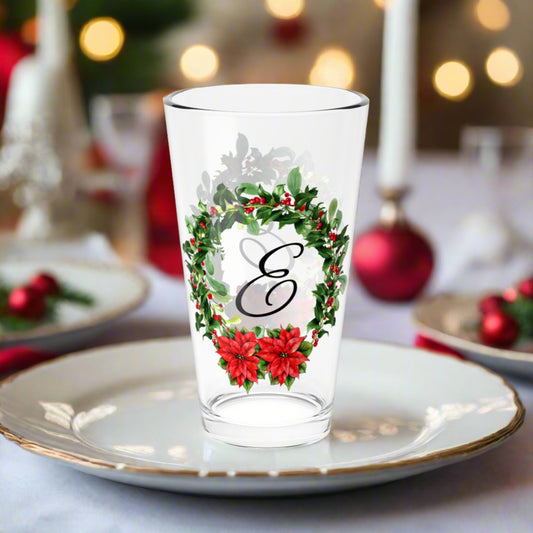 Christmas Wreath Glass "E"