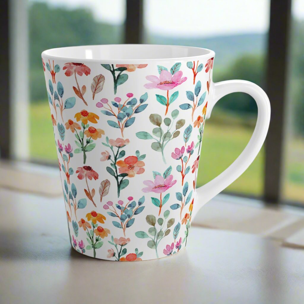 Flower Basket Latte Mug