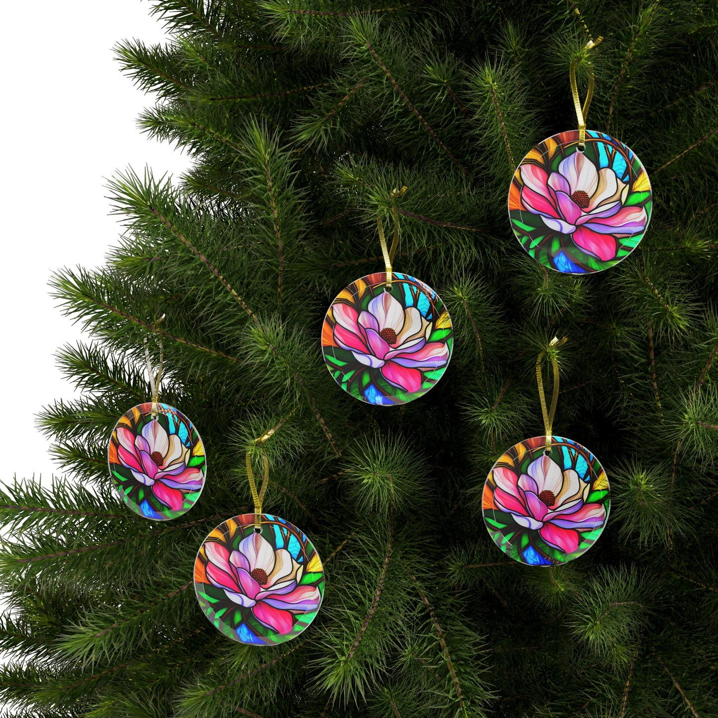 Be A Magnolia Glass Ornaments