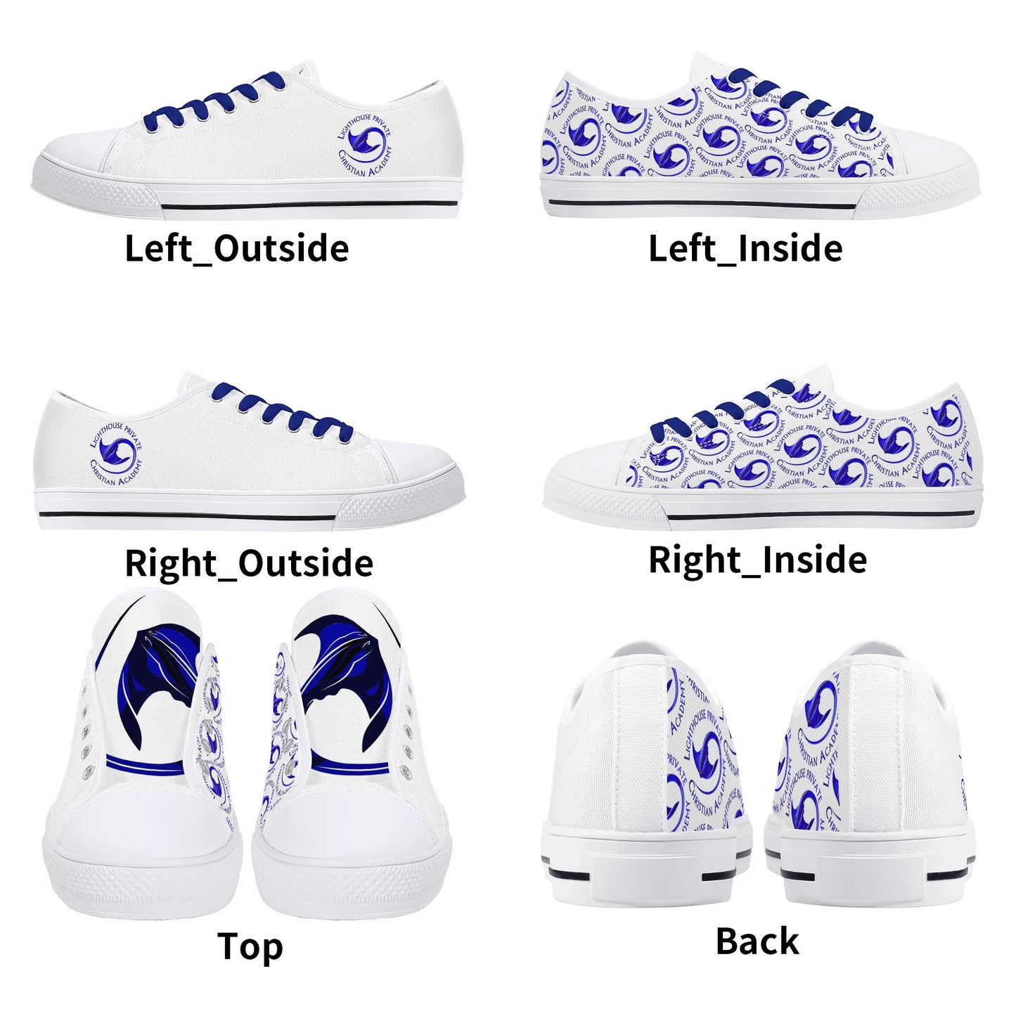 Womens Low Top Canvas Shoes - Stingrays