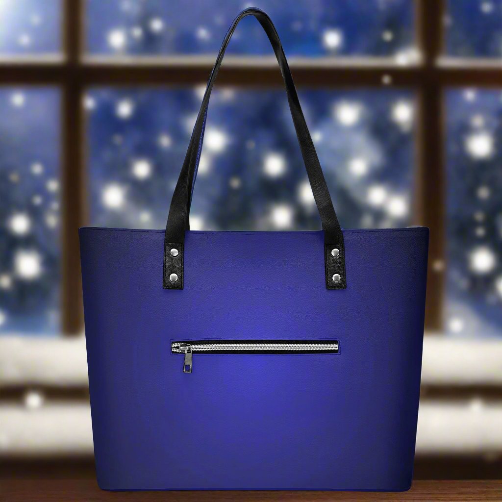 Womens CHRISTmas Leather Tote Bag