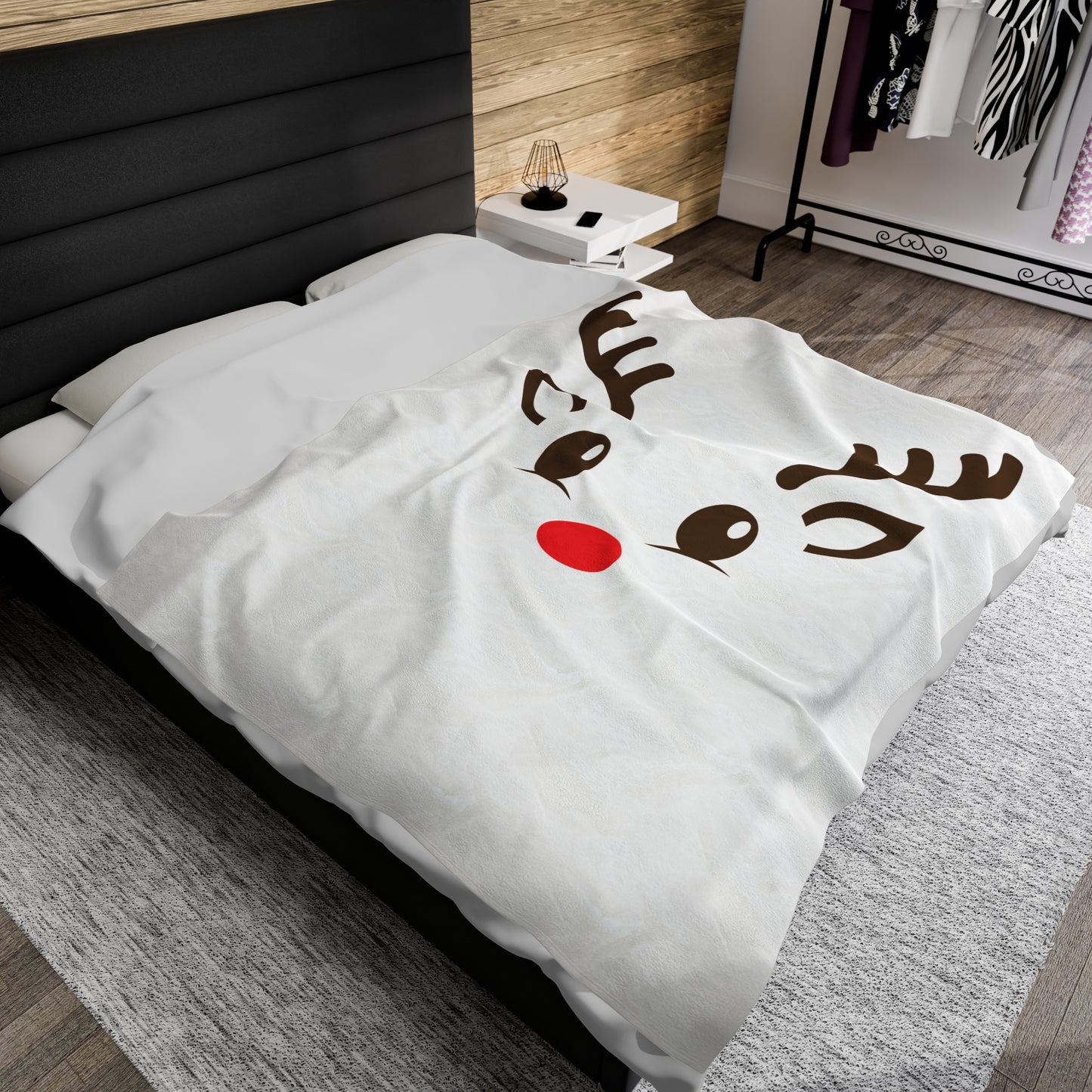 Reindeer Velveteen Plush Blanket