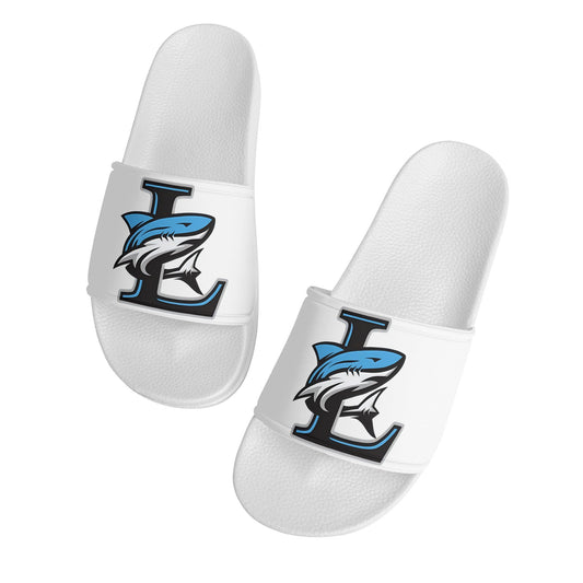 LCC Mens PVC Black and White House Slides/Sandals/Bathroom Slippers