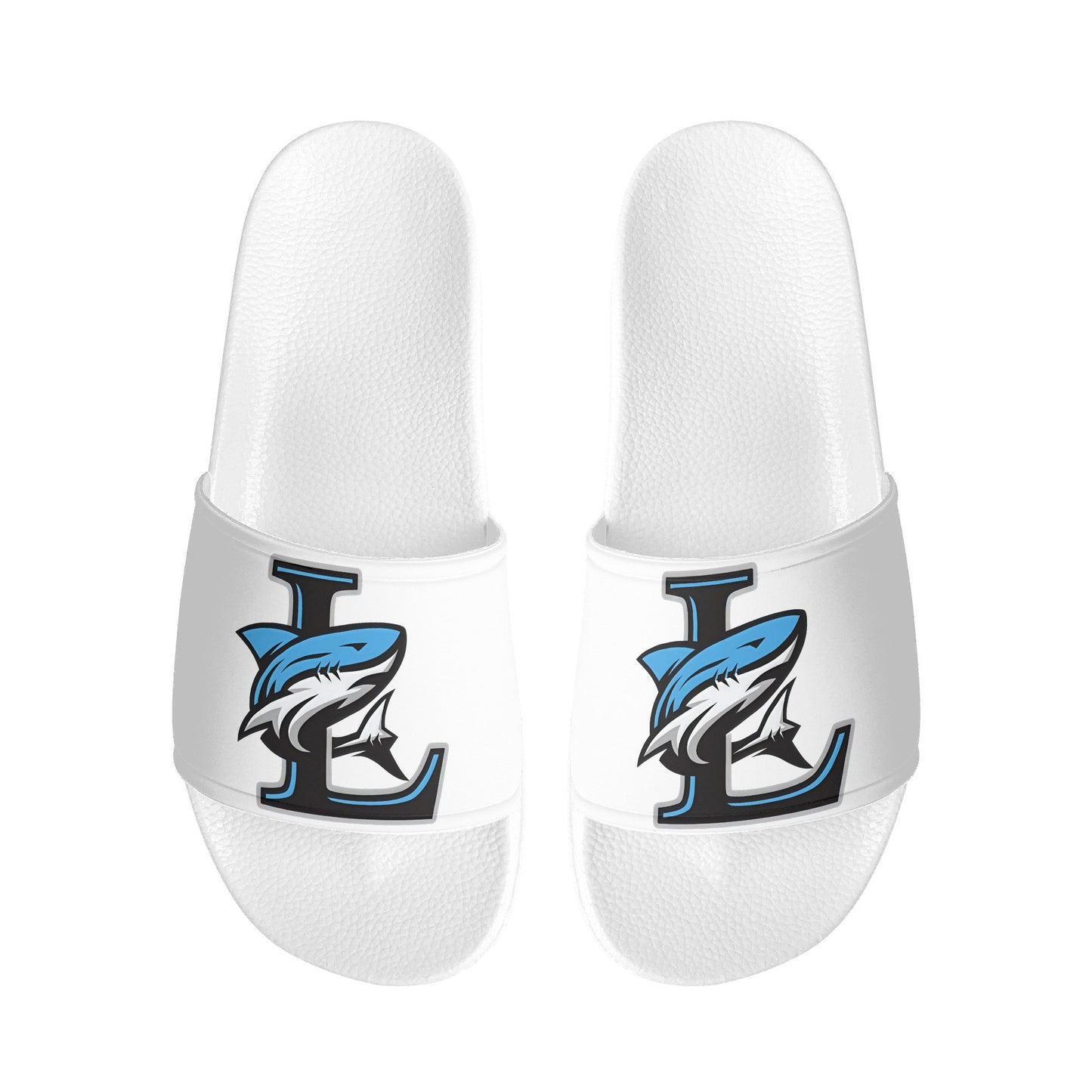 LCC Mens PVC Black and White House Slides/Sandals/Bathroom Slippers