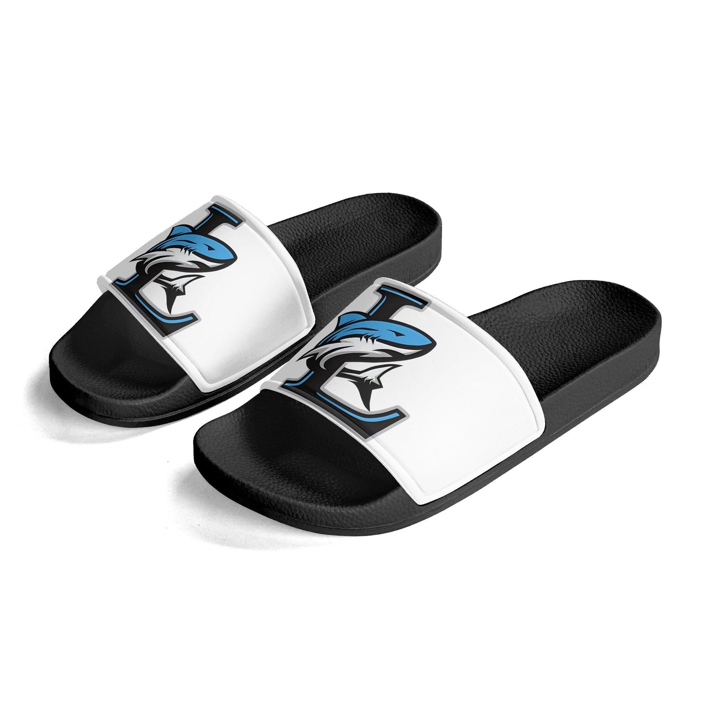 LCC Mens PVC Black and White House Slides/Sandals/Bathroom Slippers