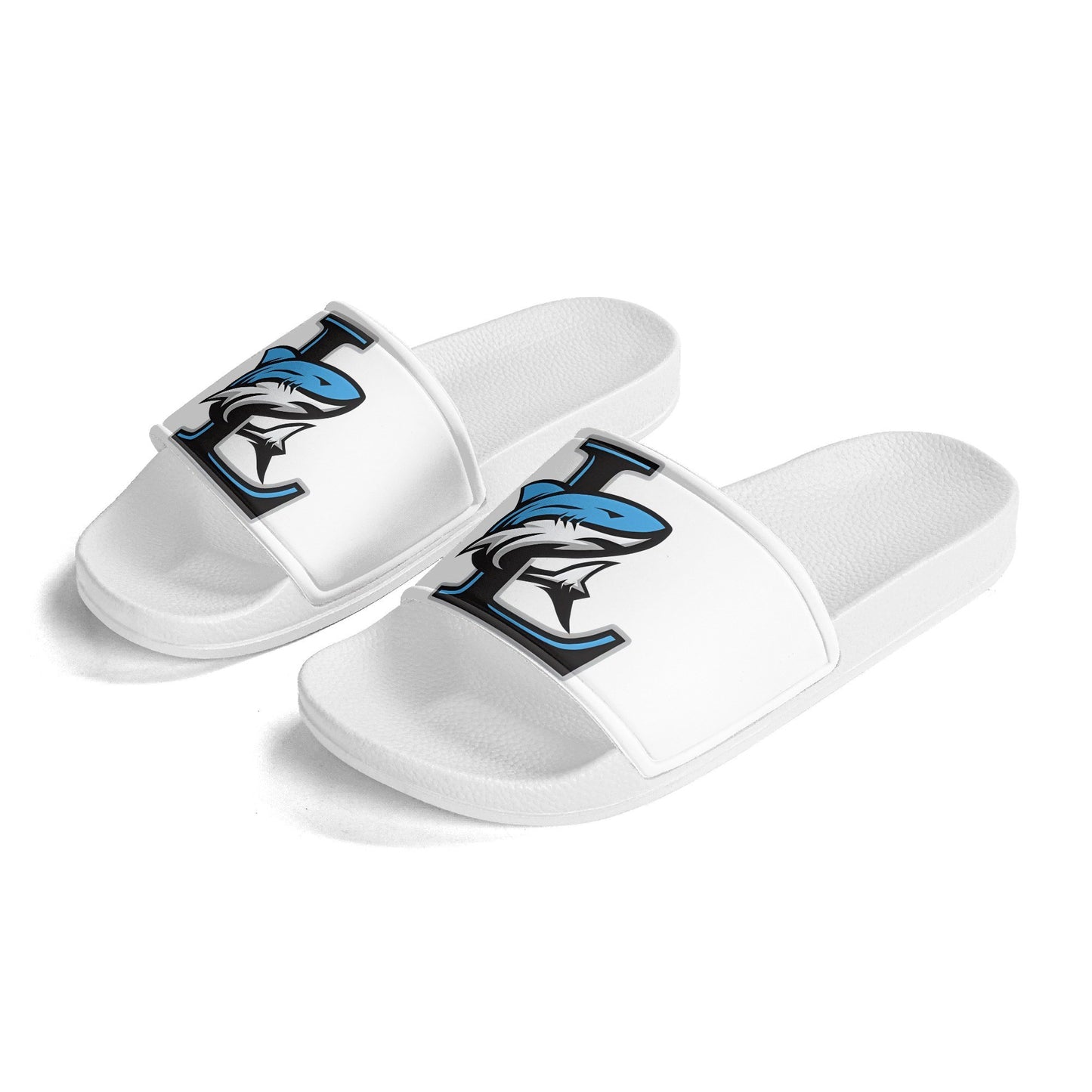 LCC Mens PVC Black and White House Slides/Sandals/Bathroom Slippers