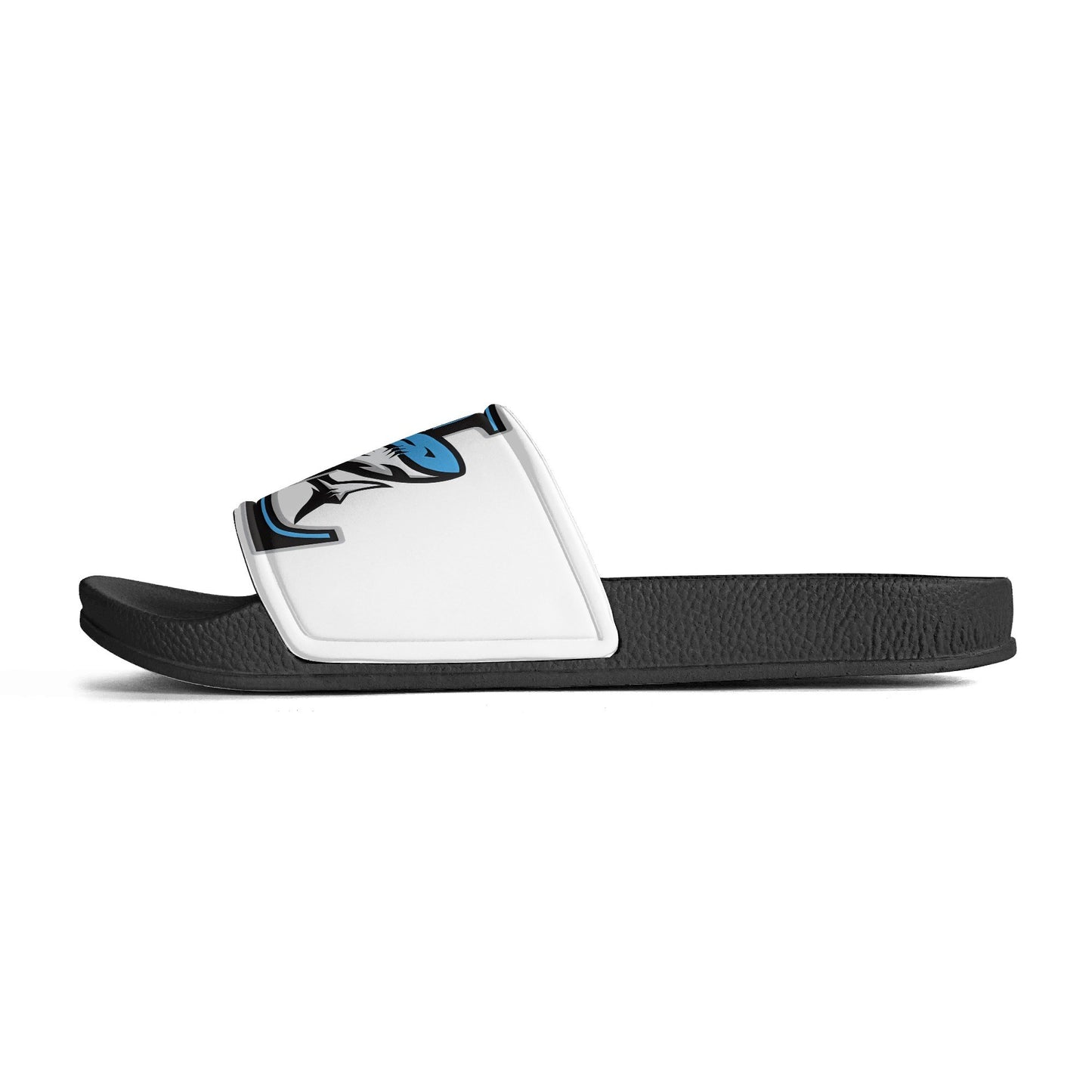 LCC Mens PVC Black and White House Slides/Sandals/Bathroom Slippers