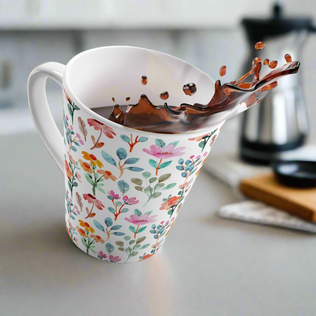 Flower Basket Latte Mug