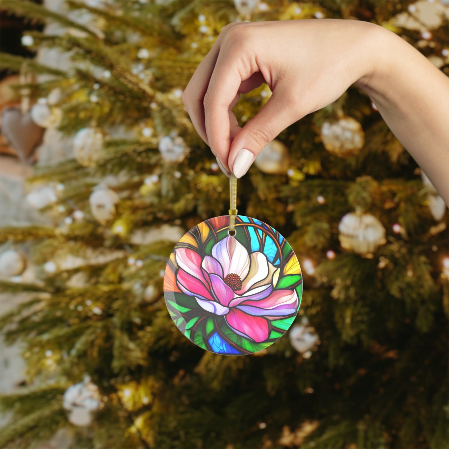 Be A Magnolia Glass Ornaments