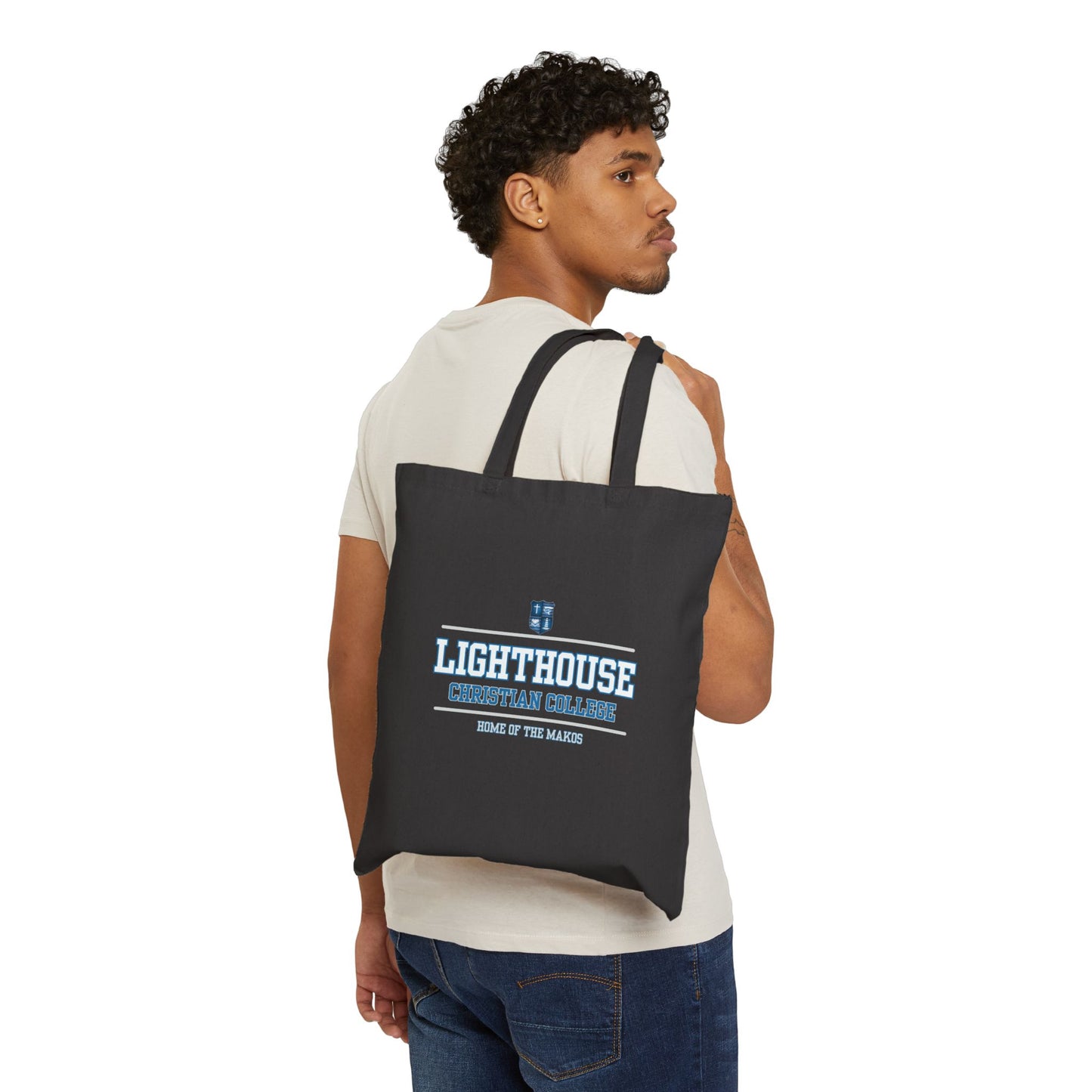 Lighthouse Christian College Shark Canvas Tote Bag