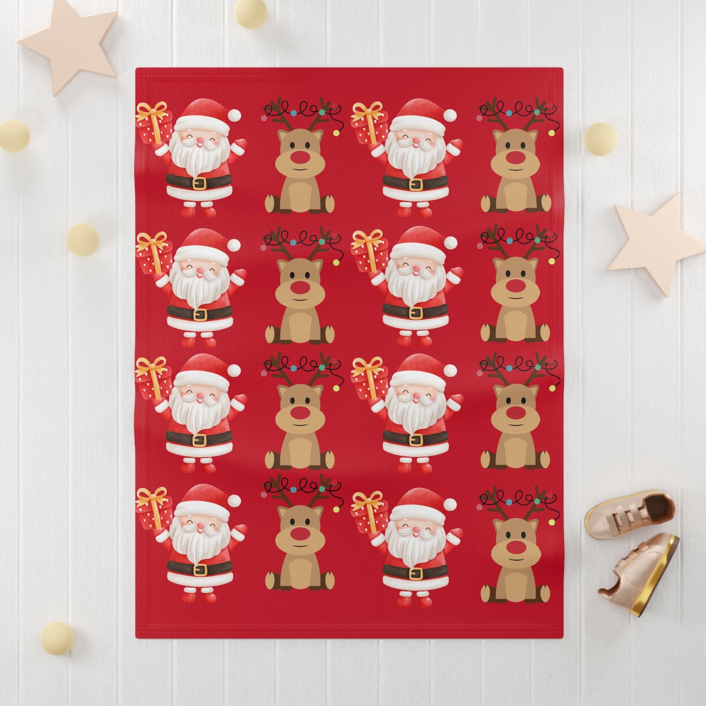 Santa & Rudolph Baby Blanket