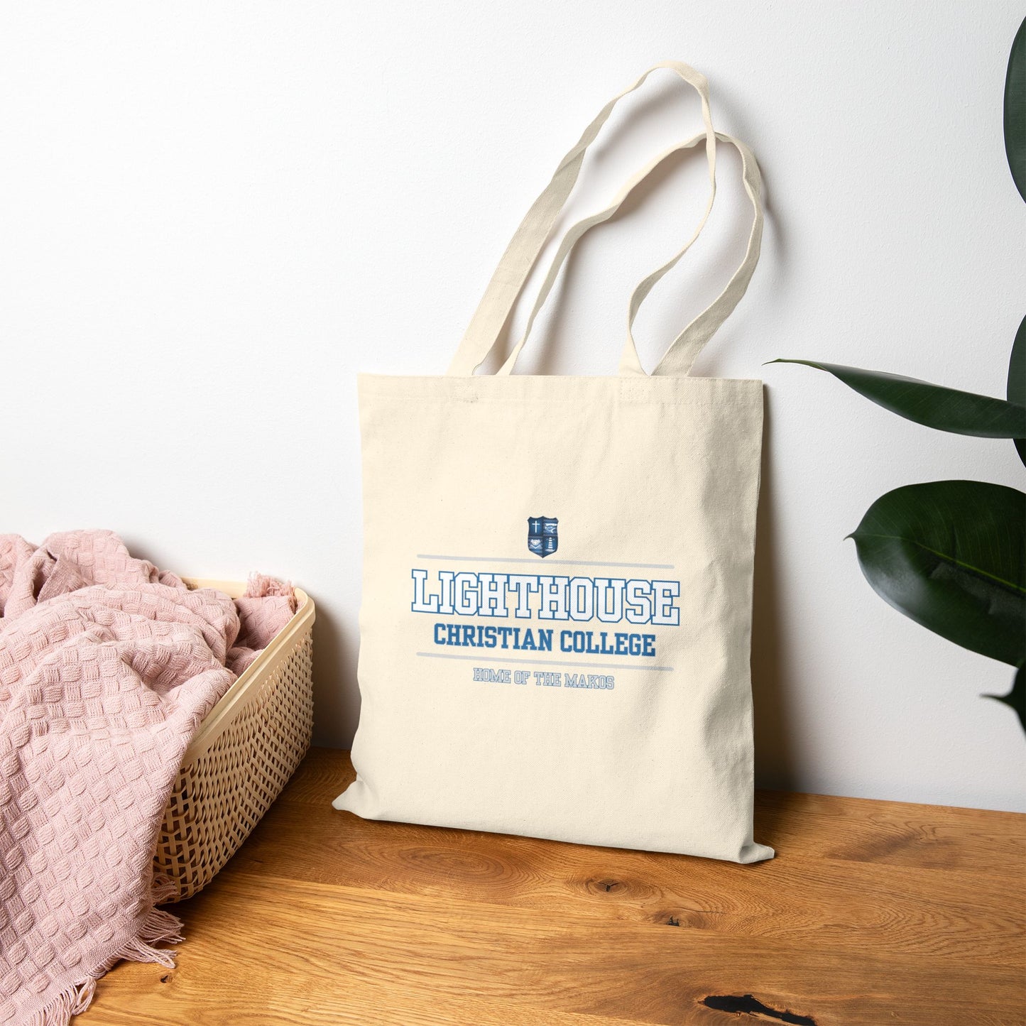 Lighthouse Christian College Shark Canvas Tote Bag
