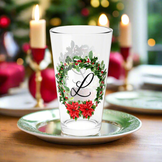 Christmas Wreath Glass "L"