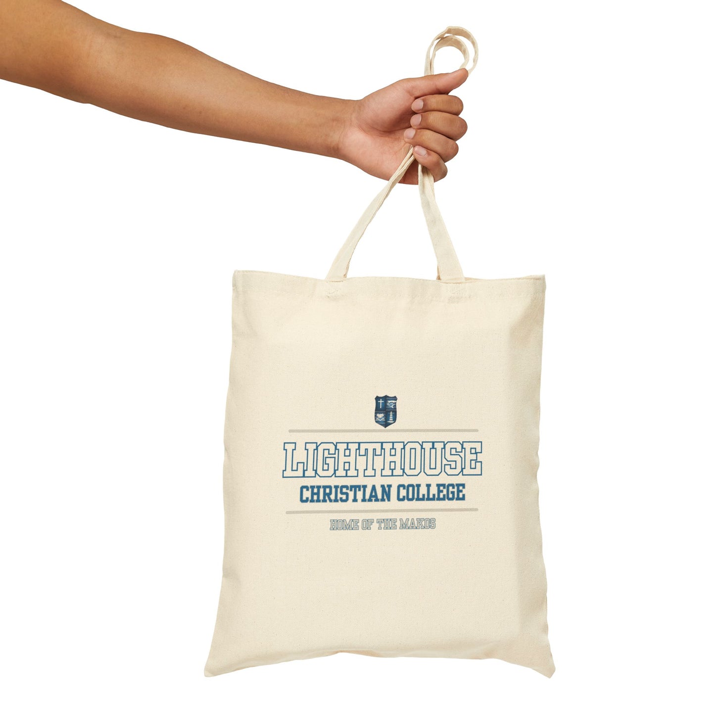 Lighthouse Christian College Shark Canvas Tote Bag