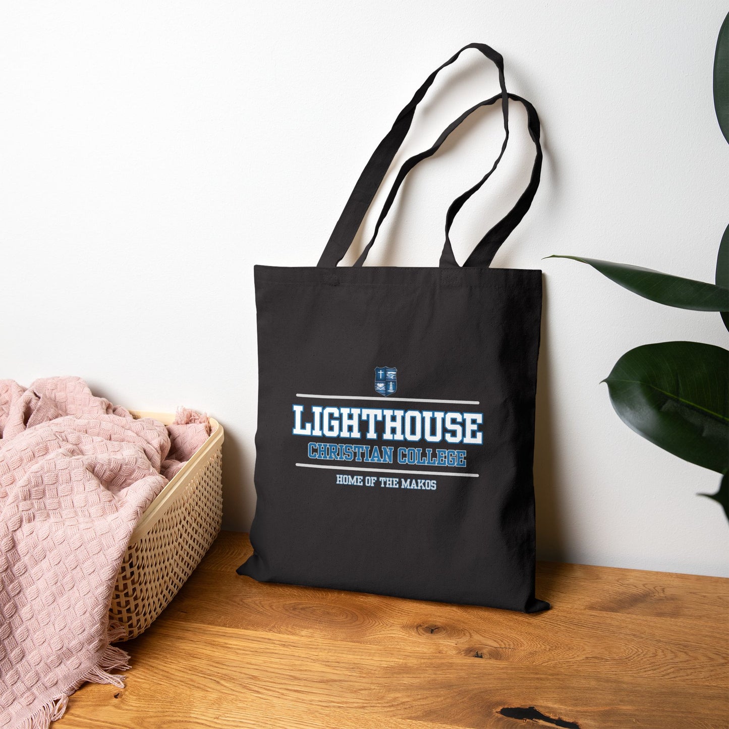 Lighthouse Christian College Shark Canvas Tote Bag