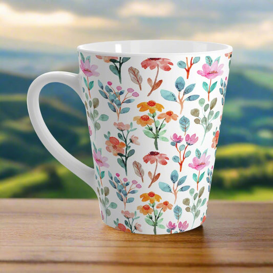 Flower Basket Latte Mug