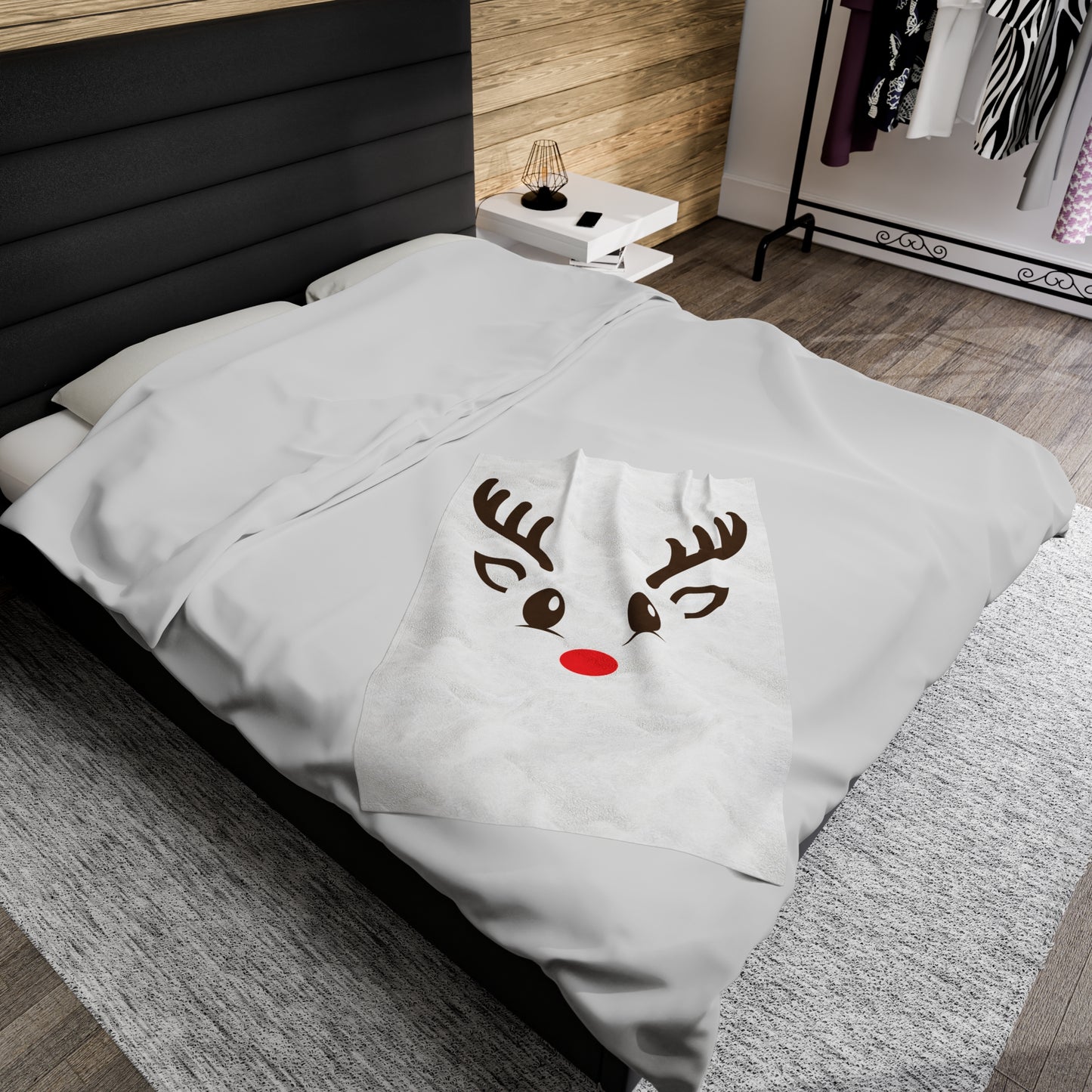 Reindeer Velveteen Plush Blanket